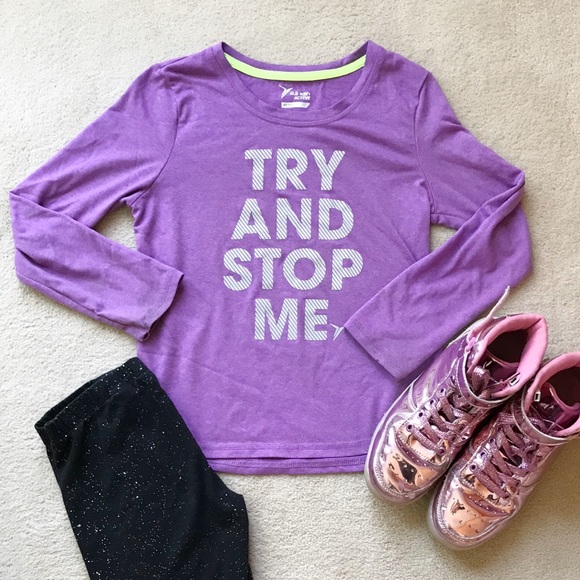 Old Navy Other - Old Navy Girls Activewear Long Sleeve Purple Tee